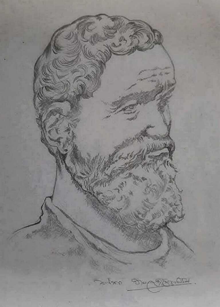A Drawing of "Socrates" by Tharaka Wasalamudaliarachchci.