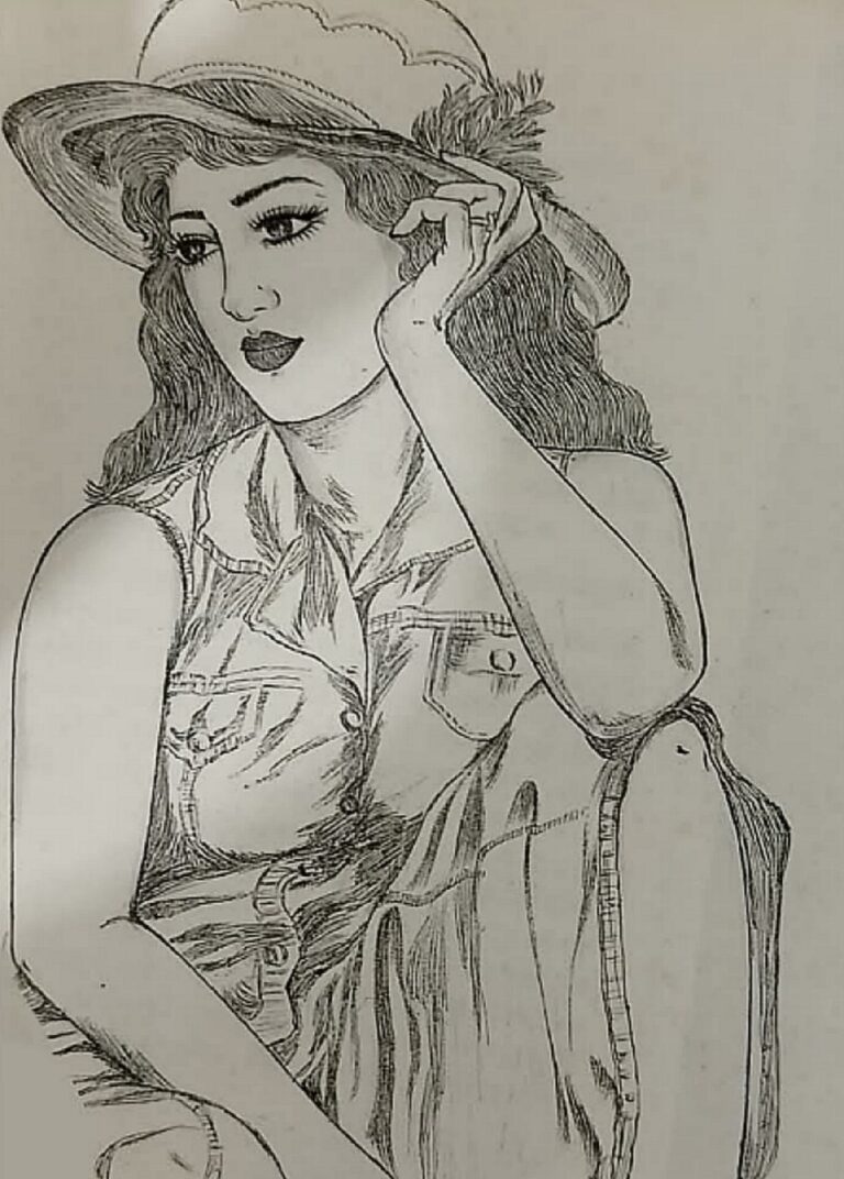 A Drawing of a Woman by Tharaka Wasalamudaliarachchi